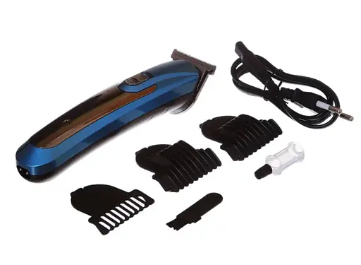 Професійна бездротова акумуляторна машинка ProGemei GM 6057 тример для стриження волосся синій металік - фото 2