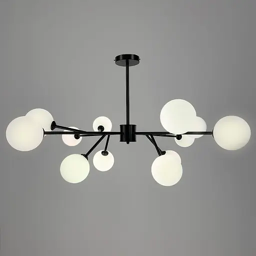 Потолочная черная люстра Grand Bunch на 12 плафонов Ст. AOC 20/12 BK | Line F - фото 3