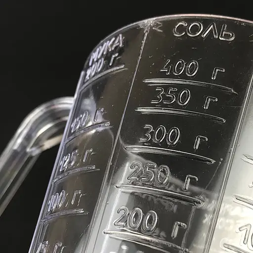 Стакан мірний пластмасовий прозорий з ручкою для харчових продуктів 250 мл, Господар Прозорий 87920 - фото 4