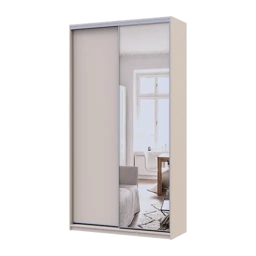 Шкаф купе Doros Сити Лайт Кашемир 1 ДСП/1 зеркало 120х45х225 (80736338)