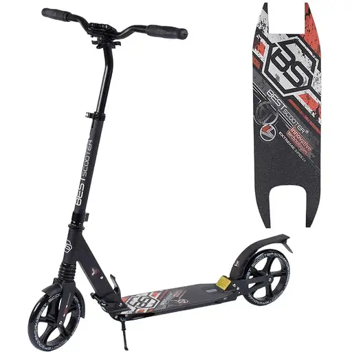 Самокат Best Scooter 84х14х33 см Чорно-червоний 000231536