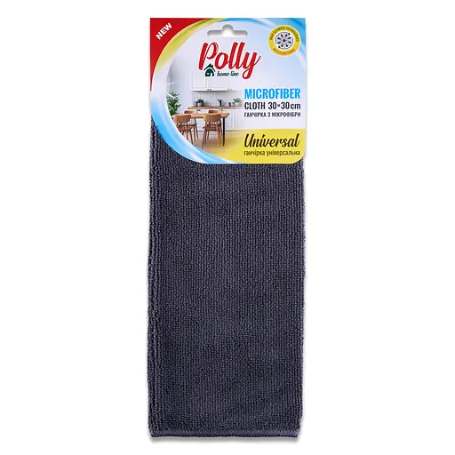 Тряпка из микрофибры Polly 30*30 см серая (PO20175)