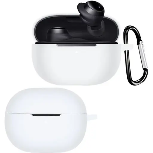 Чехол-накладка DK Silicone Candy Friendly с карабином для Xiaomi Redmi Buds 3 Lite (white)