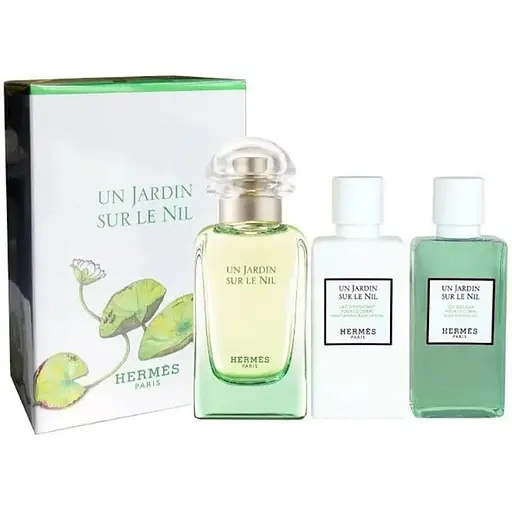 Набор Hermes Un Jardin sur le Nil 50 мл туалетная вода 40 мл лосьон для тела 40 мл гель для душа - фото 1