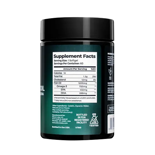 Омега-3 Elicore Labs Premium Omega 3 Fish Oil, 60 гелевых капсул - фото 3