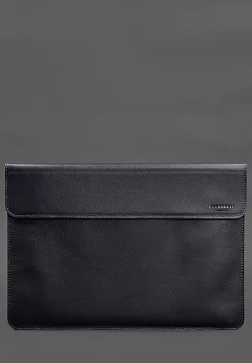 Кожаный чехол-конверт BlankNote на магнитах для MacBook Air 15 (2023) Темно-синий - фото 3