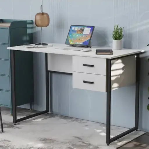 Компьютерный стол Ferrum-decor Таккота 75x140x70 черный ДСП Белый 16мм (FRD-101954)