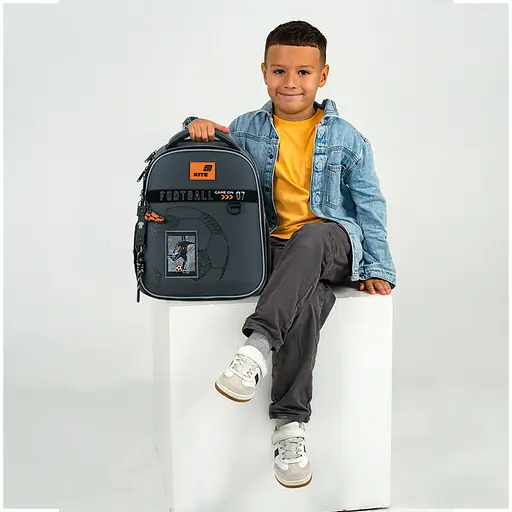 Рюкзак Kite Education каркасный 555 Goal Серый (K26-555S-6) - фото 20
