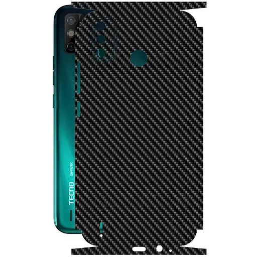Защитная пленка StatusSKIN для Tecno Spark Go 2020 Корпус Винил Карбон черный - фото 1