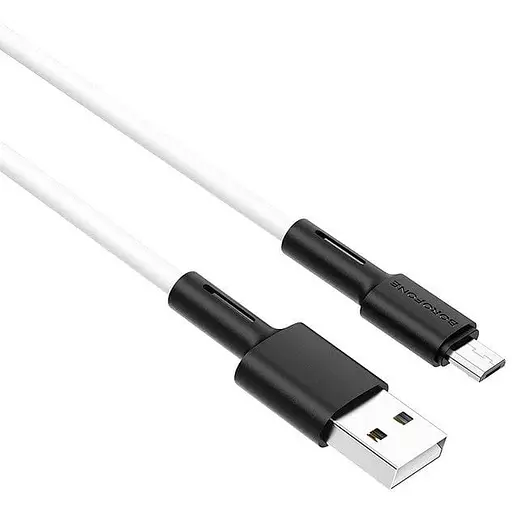 Кабель Borofone BX31 Soft silicone charging data cable for Micro білий
