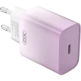 Сетевое зарядное устройство для XO CE18 (EU) PD30W USB-C fast charging charger Фиолетовый - фото 1