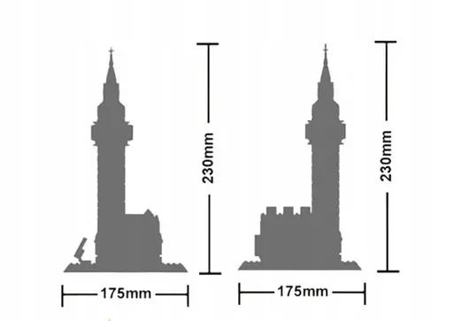 Конструктор Архитектура Wange 3D Биг-Бен Elizabeth Tower 4211 для детей и взрослых 892 деталей - фото 6
