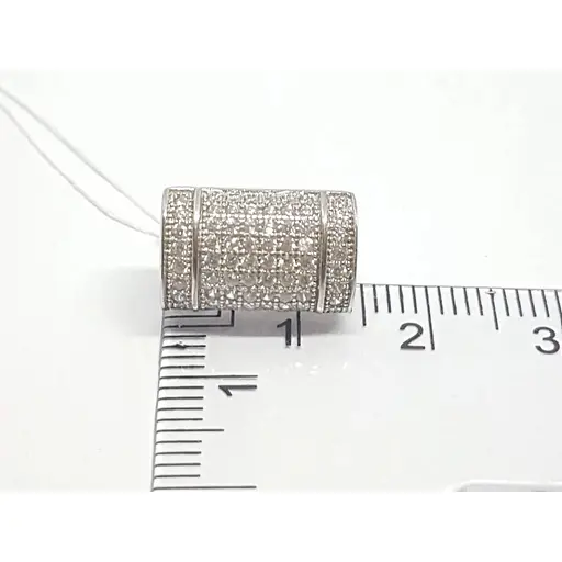 Срібні сережки Подіум з фіанітами. GE5878 - фото 6