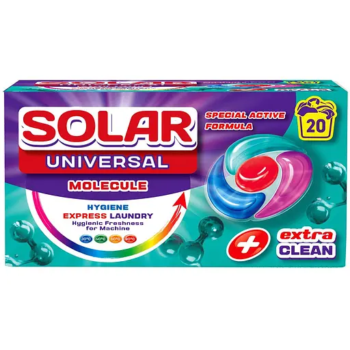 Капсули для прання Solar Universal Molecule 20 шт.
