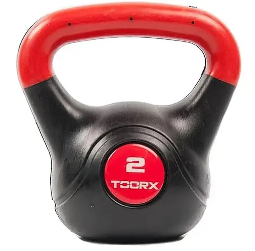 Гиря виниловая Toorx PVC 2 кг Black/Orange (KRP-2) - фото 1