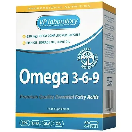 Жирные кислоты VPLab Omega 3-6-9, 60 капсул
