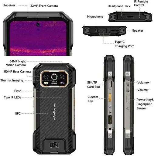 Смартфон Ulefone Armor 27T 12/256GB Black - фото 6