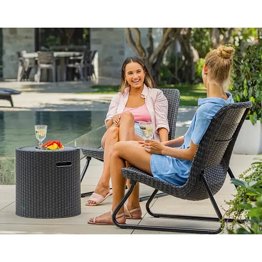 Стіл-скриня садова пластикова Keter Cool Stool коричневий - фото 5