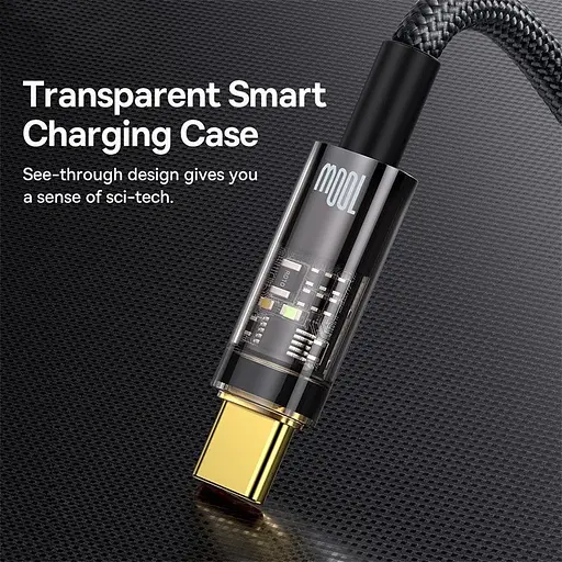 Кабель Baseus Explorer Series Auto Power-Off USB-A to USB-С 100w 2m Black (CATS000301) [152038] - фото 11