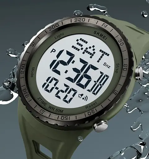 Годинник чоловічий наручний спортивний Skmei 2192 (Зелений з білим) - фото 5