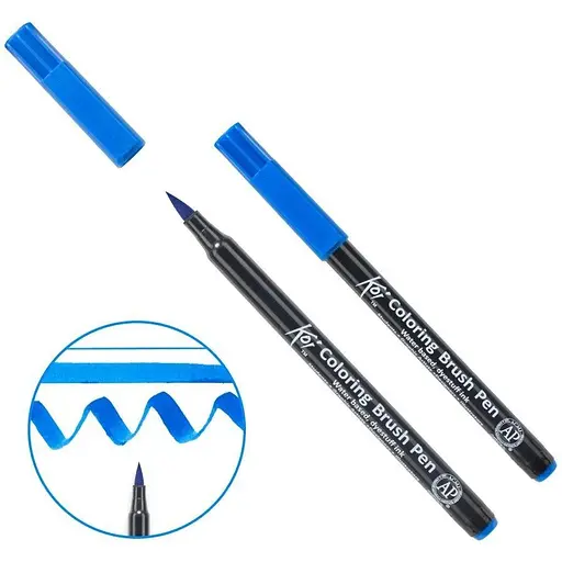Маркер-пензель акварельний KOI Церулеум блакитний (25) Sakura