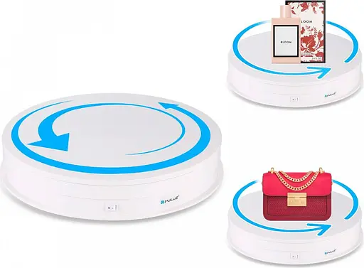 Поворотний стіл Puluz PU3049W USB 30см White [86239] - фото 3