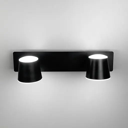 Черное LED бра с двумя регулирующими точками света 32х14 см Line F Арт. 8358/2 BK - фото 5