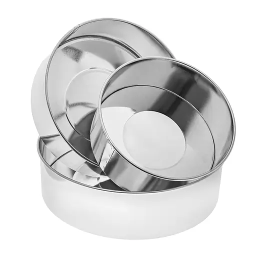 Набір круглих форм зі знімним дном для збирання тортів та випікання коржів торта 18.5/23/26 см, Master Class Сірий 84794 - фото 9