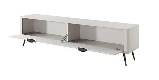 Тумба під телевізор Perfect Home Ланте / Lante 2-дверна з чорними ніжками 2D/200 Беж (PFH-091181) - фото 2