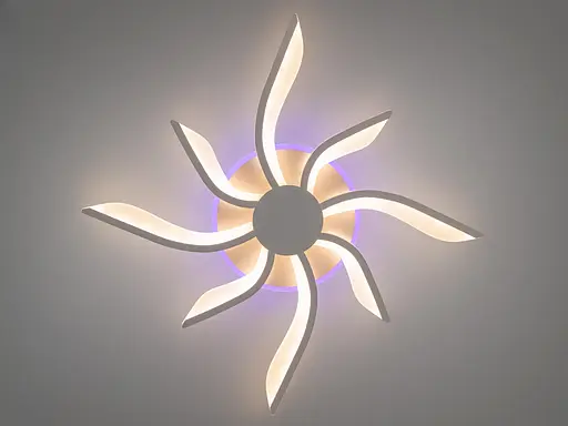 Стельова світлодіодна люстра з регулюванням яскравості, 65W, біла - фото 2