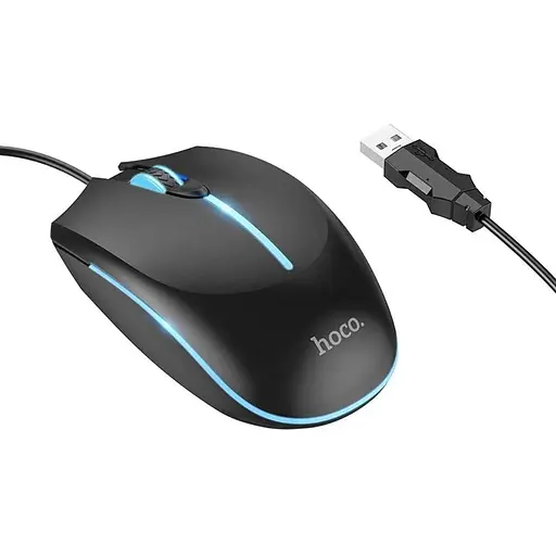 Игровая мышь Hoco GM37 с подсветкой черный - фото 1