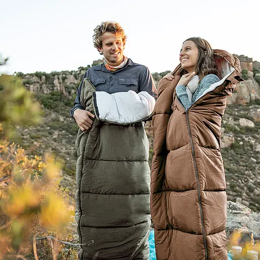 Спальник с капюшоном Naturehike U350 NH20MSD07, 1°C левый коричневый - фото 6