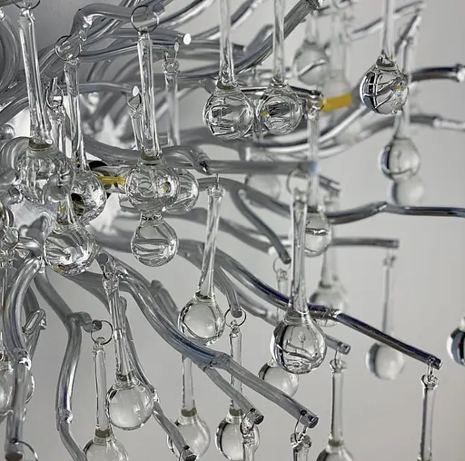 Настінний світильник в природніх мотивах в корпусі хром Арт. W 18/L60 CH Line F - фото 3