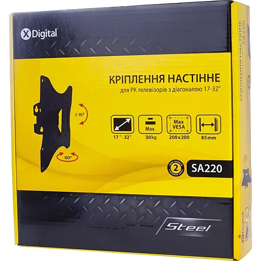 Крепление для телевизора X-Digital Steel SA220 Black [133622] - фото 2