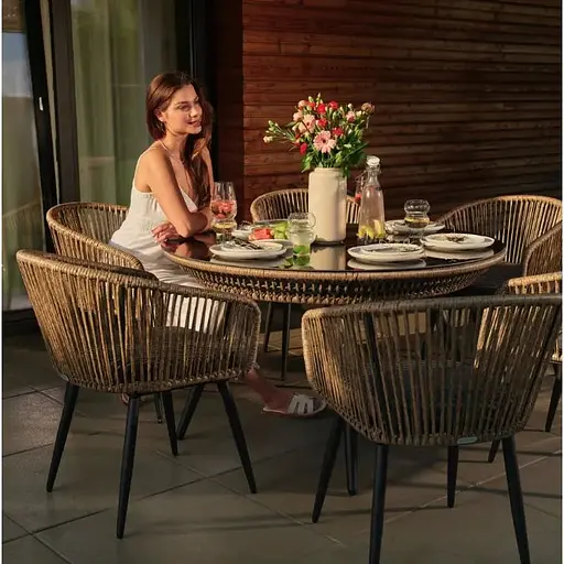 Комплект садових меблів Di Volio Rieti бежевий, сірий - фото 7