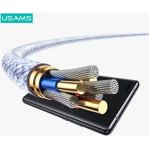 Кабель Usams US-SJ656 U86 USB-C to USB-C PD 60W 1.2m White [138983] - фото 4