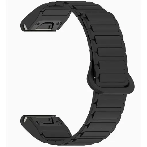 Ремешок DK CDK для Garmin Tactix Charlie 26mm Silicone Shaped Magnetic Band 2 шт. (019625) (black) - фото 2
