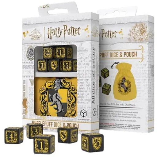 Набір кубиків Harry Potter. Hufflepuff Dice & Pouch (5 шт. + мішечок) (190142/2023/4/A/D6B) - фото 1