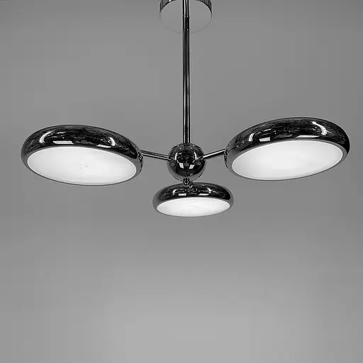 Люстра дизайнерская на 3 световых блока Line.F S 011/3 CR - фото 5