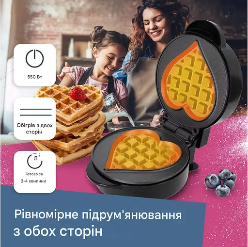 Вафельница-мини ADE Сердце (KG2345) - фото 4