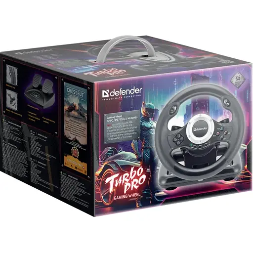 Кермо Defender Turbo Pro for PC/PS3/PS4/Xbox 10 кн. USB - фото 8