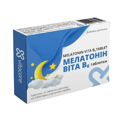 Мелатонін Віта В6 табл. 245 мг, тм Vitacore №30