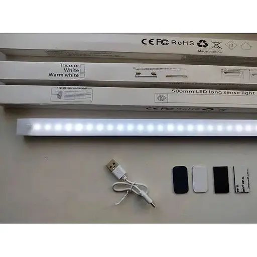 Светильник LED беспроводной с датчиком движения и магнитами 50 см, магнитный USB, подсветка в шкаф для кухни на аккумуляторах - фото 3