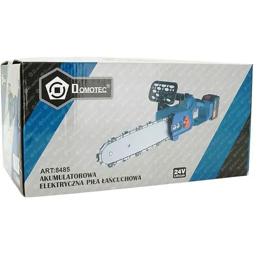 Аккумуляторная цепная пила Domotec Chain Saw 12″ 24V зарядное устройство + 2 аккумулятора - фото 6
