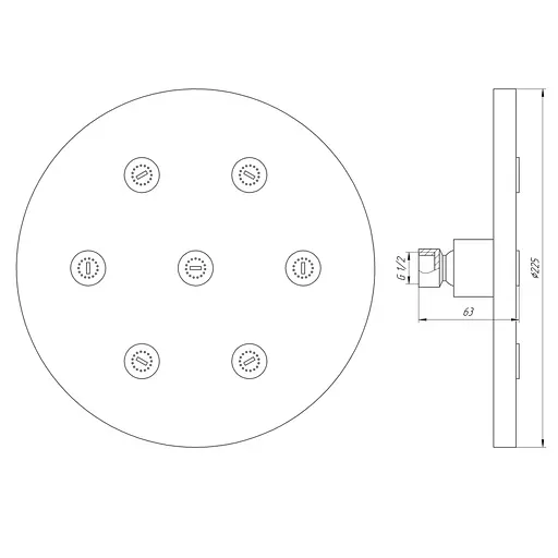 Верхний душ Globus Lux SD08A, Хром - фото 5