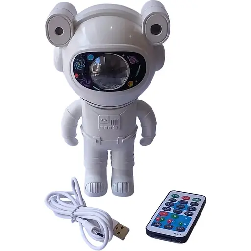 Ночник проектор звездного неба Астронавт X6636 с динамиком Bluetooth и пультом Таймер 5Вт Белый - фото 1