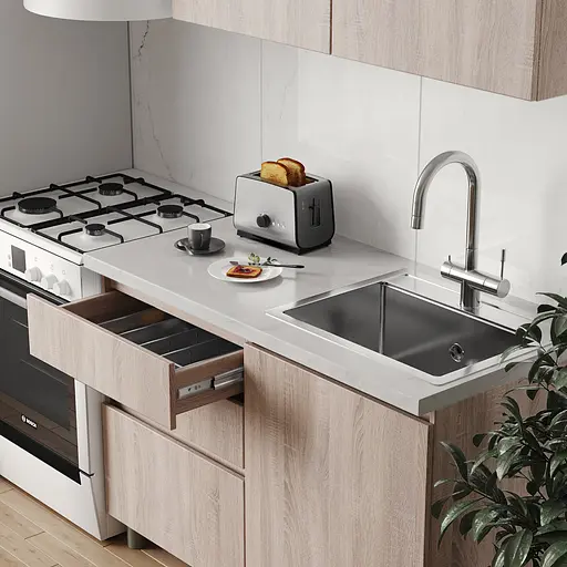 Кухня модульная MebelStar Нео 1,2 м Дуб сонома (MBS-1802) - фото 3