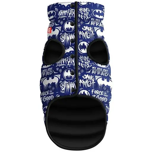 Курточка для собак Waudog Clothes з малюнком "Бетмен біло-блакитний", M40, В 63-67 см, С 39-43 см