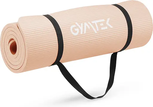 Килимок (мат) для фітнесу та йоги Gymtek NBR 1.5 см персиковий - фото 2