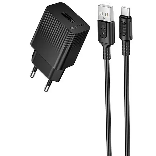 СЗУ Borofone BAS71A Source 10.5W (1USB-A) + кабель USB to Type-C